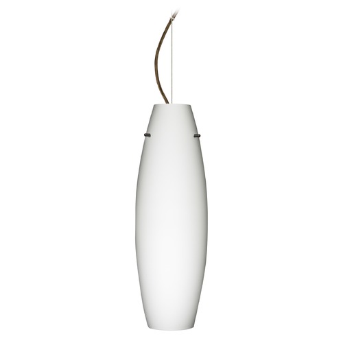 Besa Lighting Tara Bronze LED Pendant Light with Oblong Shade