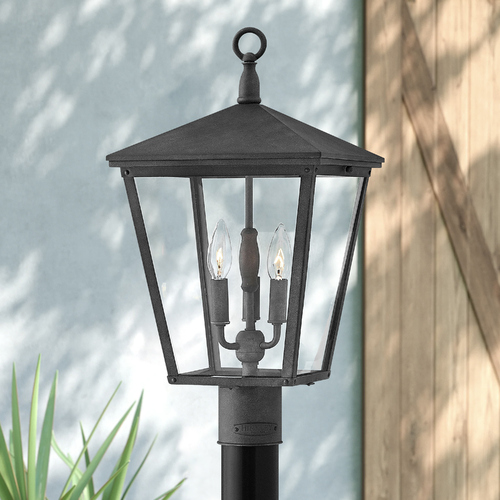 Hinkley Trellis 21-Inch LED Post Light in Aged Zinc by Hinkley Lighting 1431DZ-LL