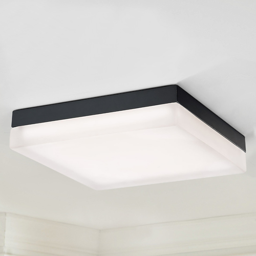 Modern Forms by WAC Lighting Matrix 12-Inch LED Flush Mount in Black by Modern Forms FM-2012-30-BK