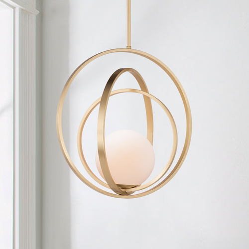 Coronet Satin Brass Pendant by Maxim Lighting