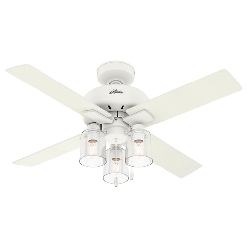 Hunter Fan Company Pelston Matte White LED Ceiling Fan by Hunter Fan Company 50330