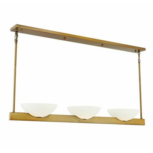 Fallon 45-Inch Linear Chandelier in Warm Brass by Savoy House