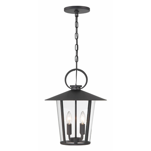 Andover 17-Inch Outdoor Lantern in Black by Crystorama Lighting