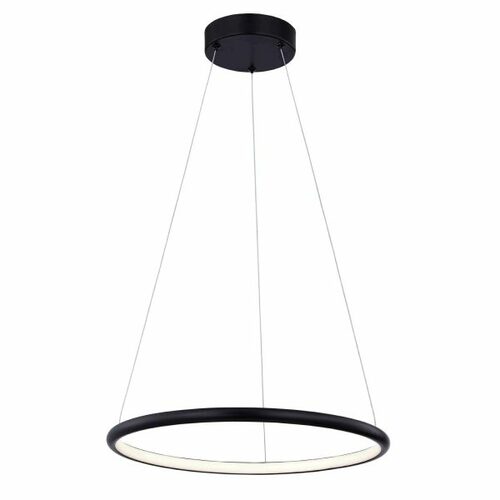 Circola 17-Inch LED Pendant in Black by Evolv by Justice Design Group