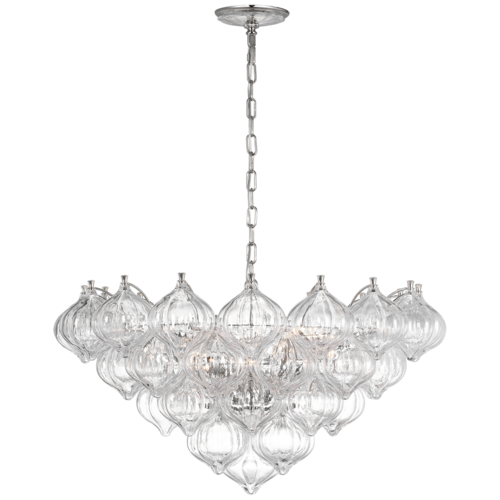 Visual Comfort Signature Collection Caselli 36-Inch Basket Chandelier in Polished Nickel by VC Signature JN5145PN-CG