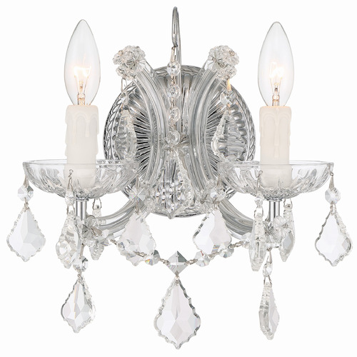 Crystorama Lighting Maria Theresa Polished Chrome Sconce