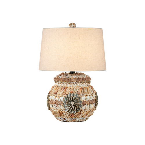 Seascape Shell Table Lamp in Natural Finish by Currey & Company