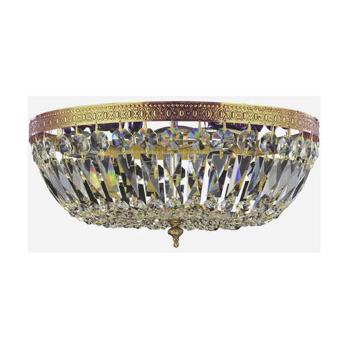 Crystorama Lighting Richmond Crystal Flush Mount in Olde Brass by Crystorama Lighting 716-OB-CL-MWP