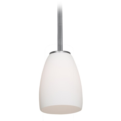 Access Lighting Sherry Brushed Steel Mini Pendant by Access Lighting 28069-3R-BS/OPL