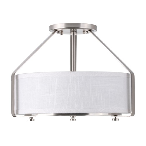 Ratio Brushed Nickel Semi-Flush Mount by Progress Lighting