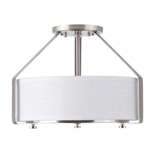 Progress Lighting Ratio Brushed Nickel Semi-Flush Mount by Progress Lighting P3604-09