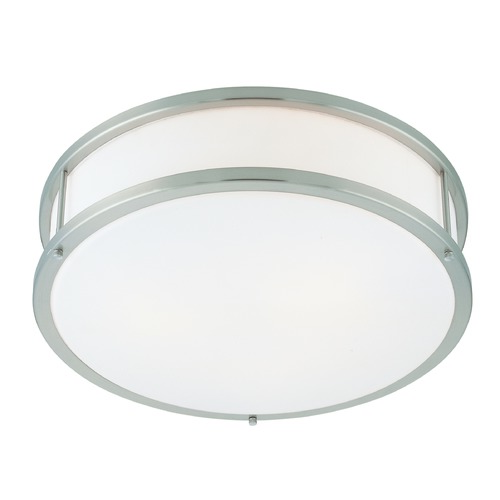 Access Lighting Conga Brushed Steel LED Flush Mount by Access Lighting 50080LEDDLP-BS/OPL