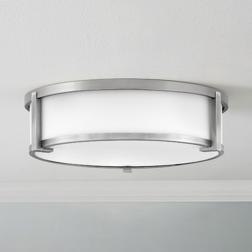 Lowell 3-Light Antique Nickel Flush Mount by Hinkley Lighting