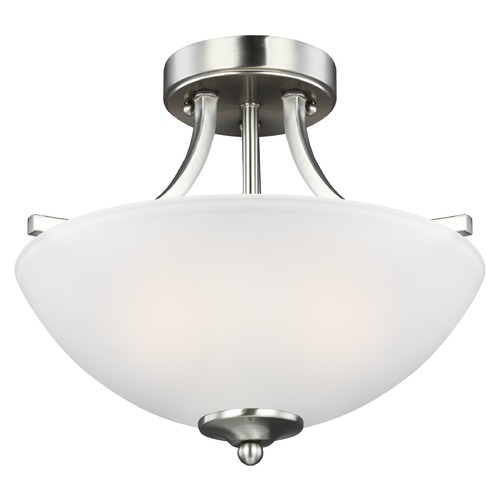 Generation Lighting Geary Brushed Nickel Semi-Flush Mount by Generation Lighting 7716502-962