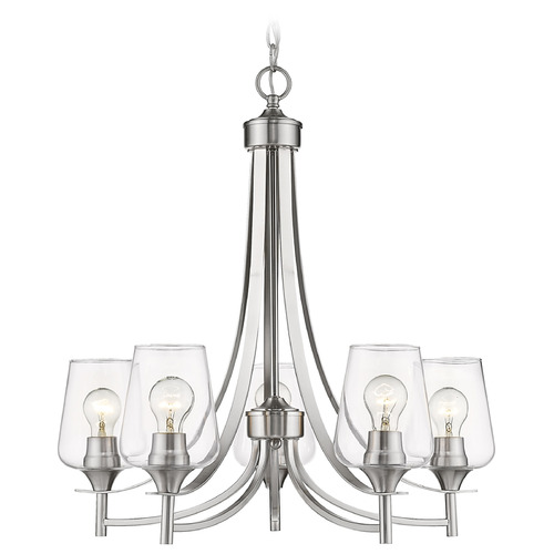 Z-Lite Joliet Brushed Nickel Chandelier by Z-Lite 473-5BN