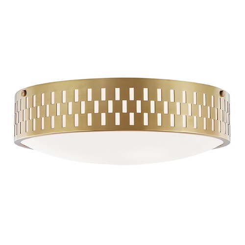 Mitzi by Hudson Valley Phoebe Aged Brass Flush Mount by Mitzi by Hudson Valley H329503L-AGB