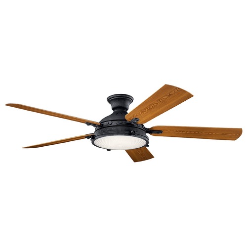 Kichler Lighting Hatteras Bay 60-Inch Distressed Black LED Hugger Fan by Kichler Lighting 310017DBK