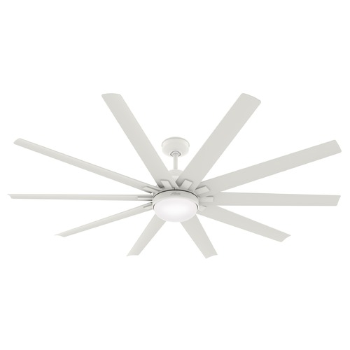 Overton Matte White LED Ceiling Fan by Hunter Fan Company