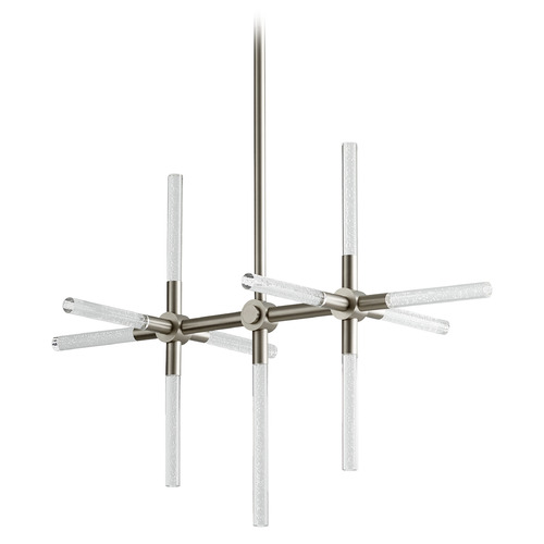Tali 34-Inch LED Linear Pendant in Satin Nickel by Oxygen Lighting