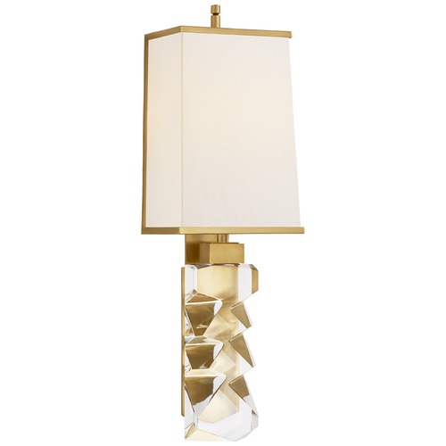 Visual Comfort Signature Collection Thomas OBrien Argentino Sconce in Crystal by Visual Comfort Signature TOB2950CGHABLHAB
