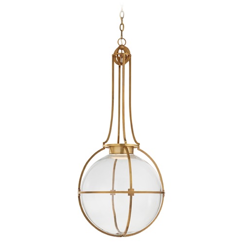 Visual Comfort Signature Collection Chapman & Myers Gracie LED Globe Pendant in Brass by Visual Comfort Signature CHC5479ABCG