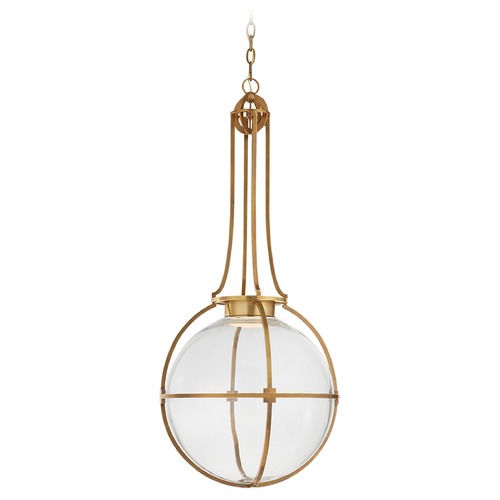 Chapman & Myers Gracie LED Globe Pendant in Brass by Visual Comfort Signature