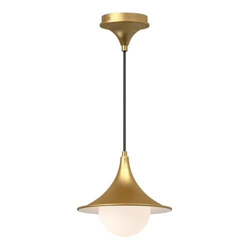 Alora Lighting Fuji Brushed Gold Mini-Pendant Light with Globe Shade