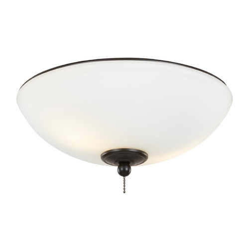 12-Inch LED Wet Fan Light Kit in Bronze by Visual Comfort & Co Fans