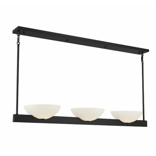 Fallon 45-Inch Linear Chandelier in Matte Black by Savoy House