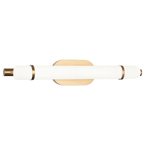 Matteo Lighting Finnegan Aged Gold Brass LED Vertical Bathroom Light