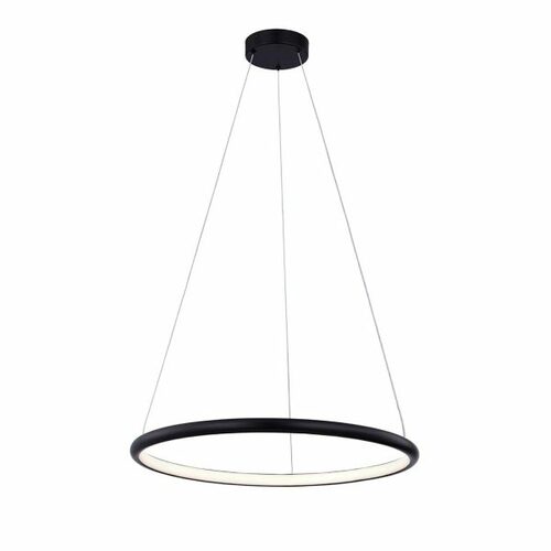 Circola 25-Inch LED Pendant in Black by Evolv by Justice Design Group