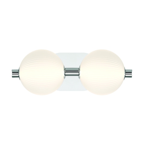 Palmas 2-Light LED Vanity Light in Polished Nickel by Eurofase