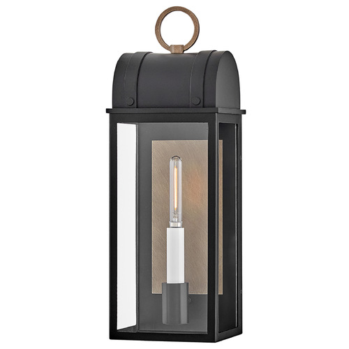 Campbell Black & Burnished Bronze LED Outdoor Wall Light by Hinkley Lighting