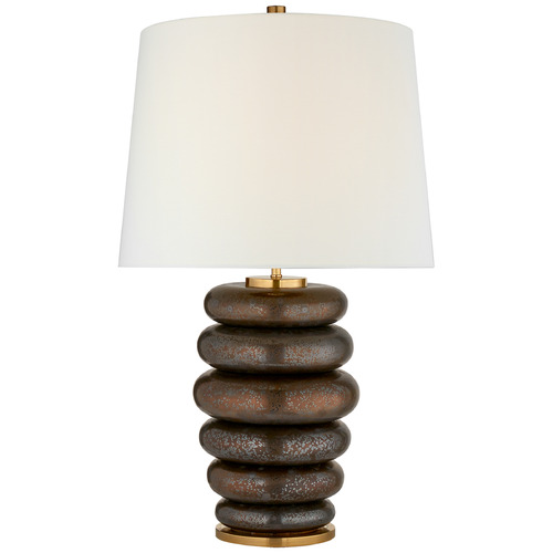 Phoebe Cordless Crystal Bronze Ceramic Accent Lamp