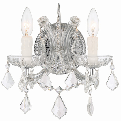 Crystorama Lighting Maria Theresa Polished Chrome Sconce