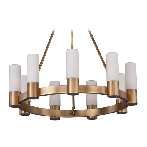 Maxim Lighting Mid-Century Modern Chandelier Brass Contessa by Maxim Lighting 22418SWNAB