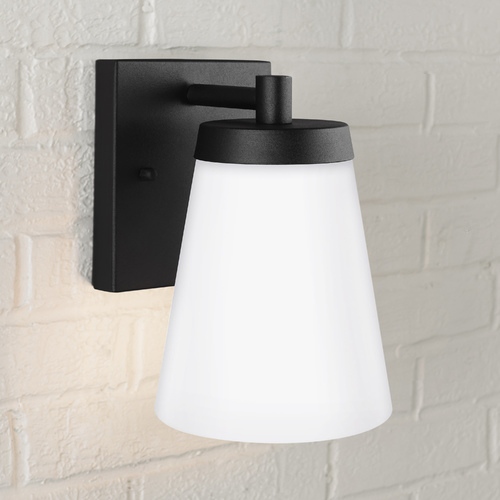 Renville 7.83-Inch Outdoor Wall Light in Black by Generation Lighting