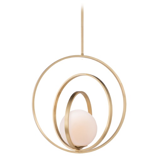 Coronet Satin Brass Pendant by Maxim Lighting