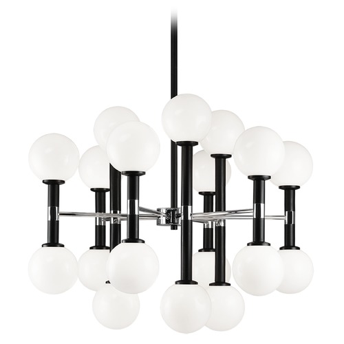 Stellar Black & Chrome Chandelier by Matteo Lighting
