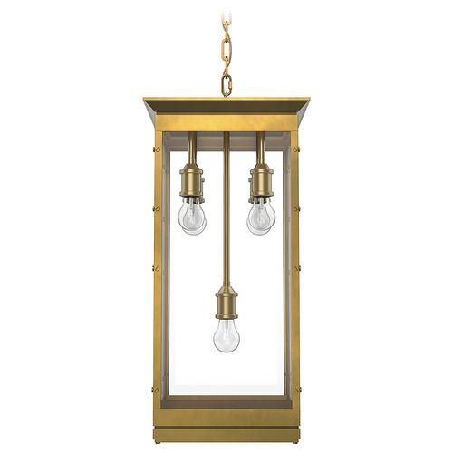 Douglas 26.25-Inch High Vintage Brass Pendant by Alora Lighting