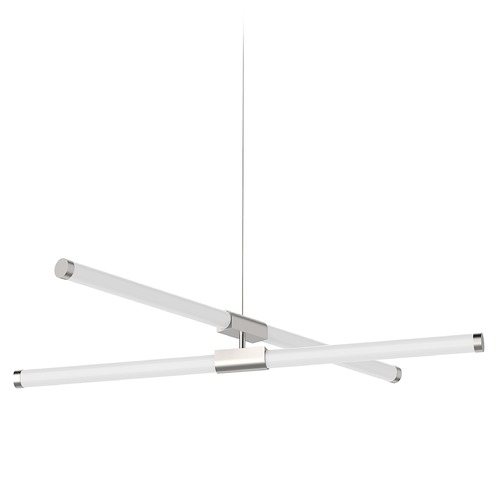 Akari 35.5-Inch LED Double Linear Pendant in Brushed Nickel by Kuzco Lighting