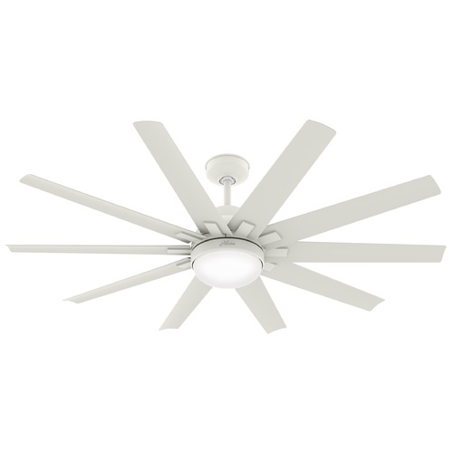 Overton Matte White LED Ceiling Fan by Hunter Fan Company