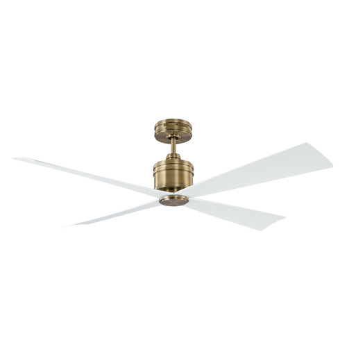 Launceton 56-Inch Fan in Hand Rubbed Brass by Visual Comfort & Co Fans