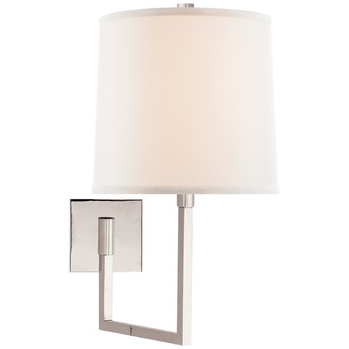 Visual Comfort Signature Collection Barbara Barry Aspect Large Convertible Sconce in Nickel by Visual Comfort Signature BBL2029PNL