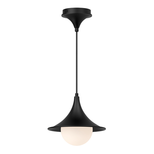 Alora Lighting Fuji Matte Black Mini-Pendant Light with Globe Shade