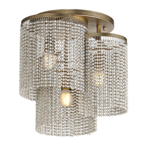 Maxim Lighting Fontaine Golden Silver Flush Mount by Maxim Lighting 22463WWDGS