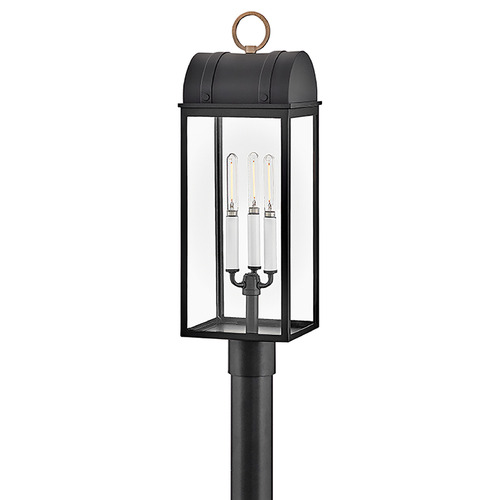 Campbell Black & Burnished Bronze LED Post Light by Hinkley Lighting
