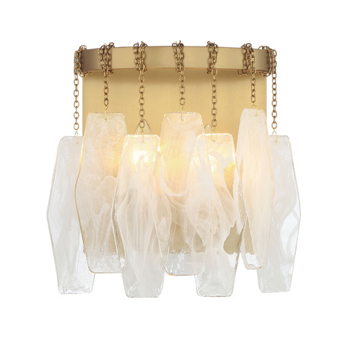Willow 2-Light Wall Sconce in Legacy Brass by Minka Lavery