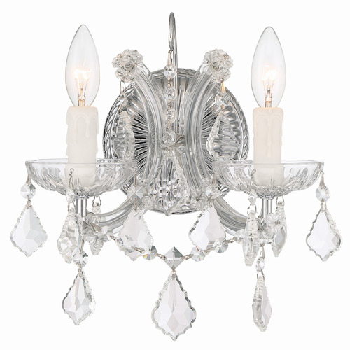 Crystorama Lighting Maria Theresa Polished Chrome Sconce