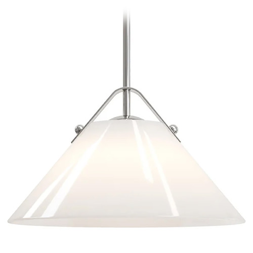 Currey and Company Bronwen Polished Nickel Pendant Light with Empire Shade